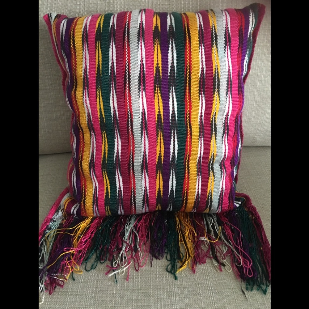 Large One-of-a-kind Pillow. Cheery&colorful!
